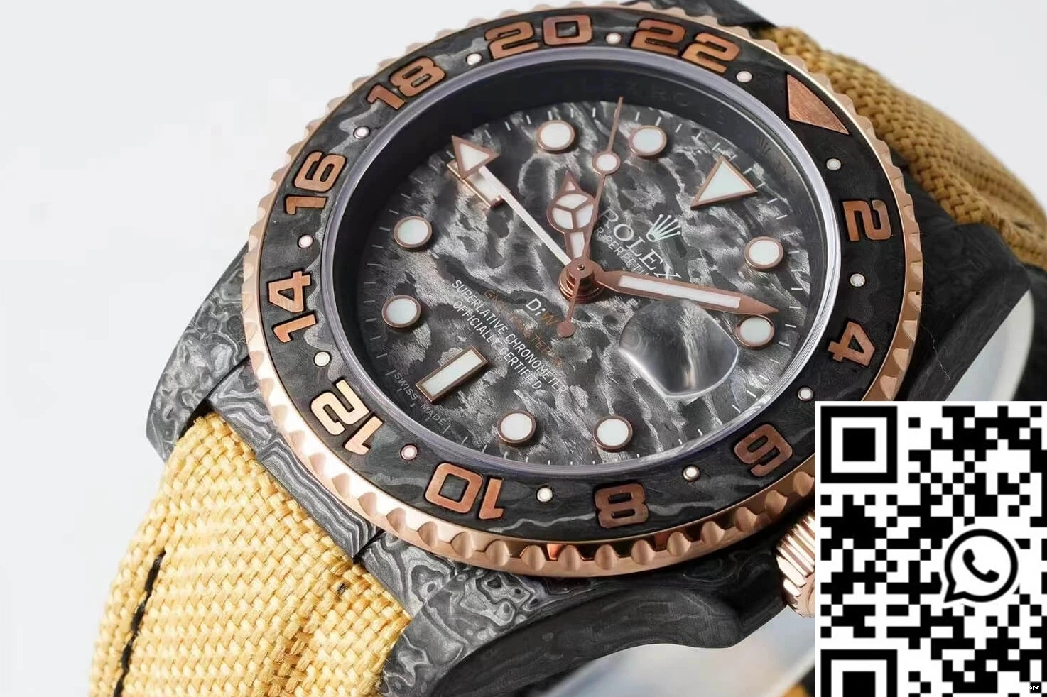 Diw Strap II Fabric Fiber Yellow GMT-MASTER Rolex Carbon 0418